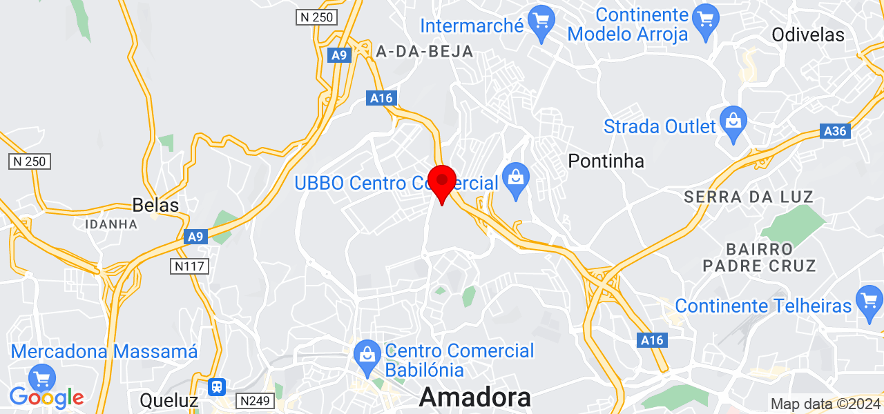 Maria Calheiros da Gama - Lisboa - Amadora - Mapa