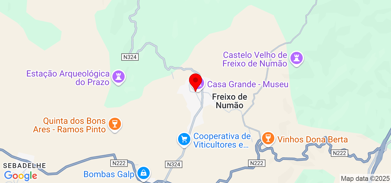 Operadora da AF Business - Guarda - Vila Nova de Foz Côa - Map