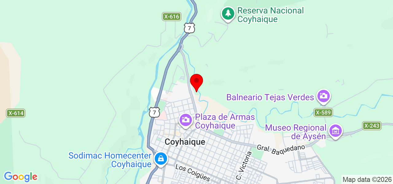 Valentina Ulloa - Aysén del General Carlos Ibáñez del Campo - Coihaique - Map