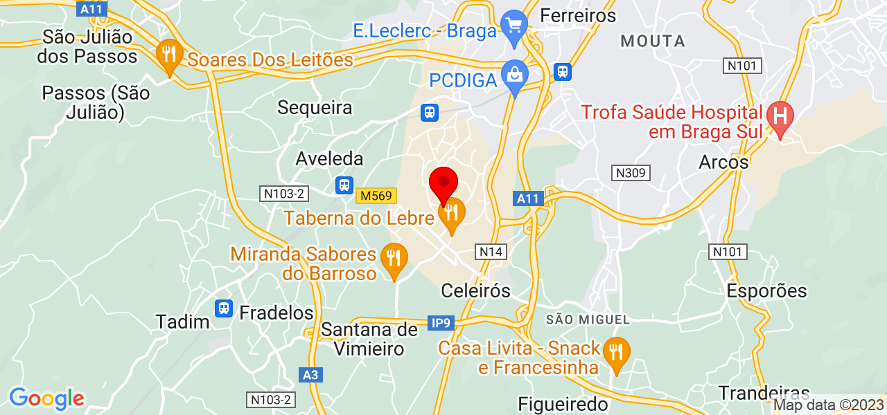 Hugo Machado - Braga - Braga - Mapa