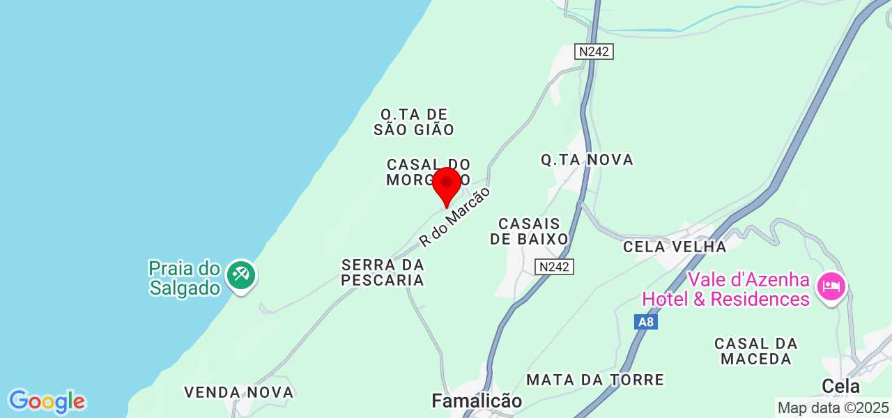 Neivaldo Rodrigues - Leiria - Nazaré - Map