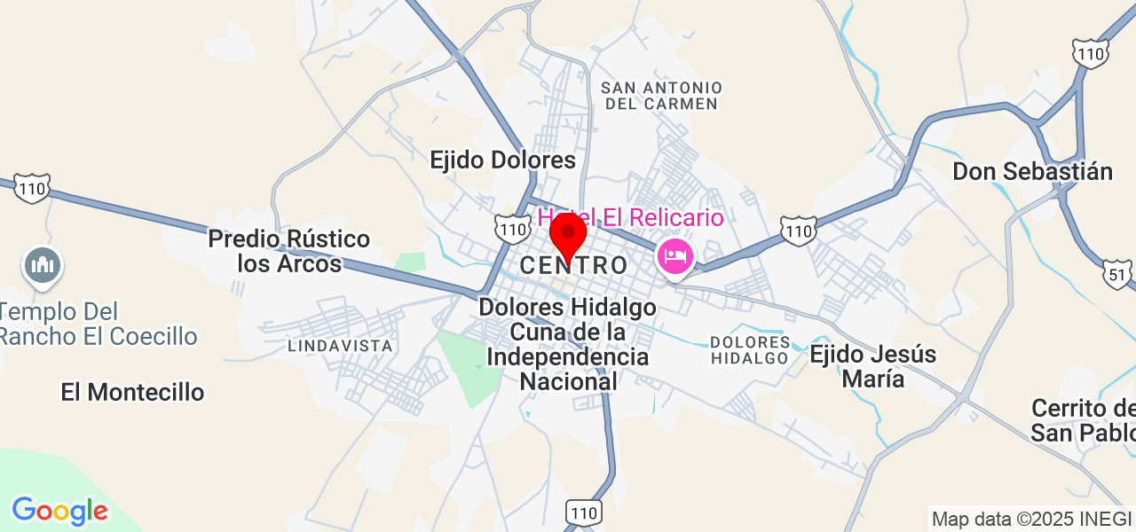 Taller de Computadoras Evolución - Guanajuato - Dolores Hidalgo Cuna de la Independencia Nacional - Map