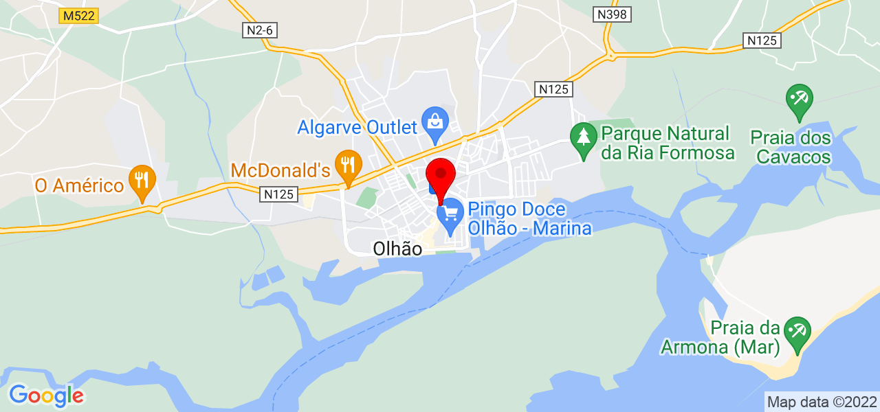 Sousa - Faro - Olhão - Mapa