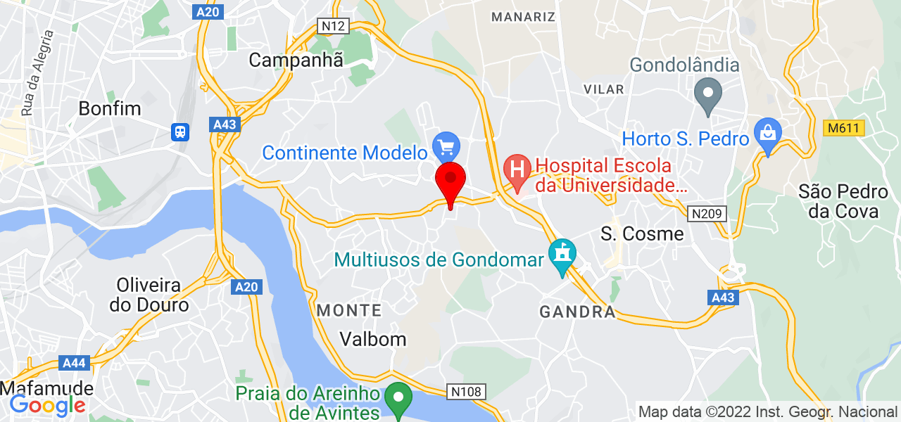 Andreia Silva - Porto - Gondomar - Mapa