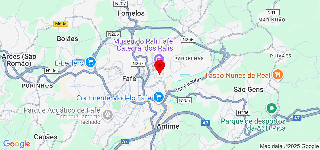 Cristiana Alves - Braga - Fafe - Mapa