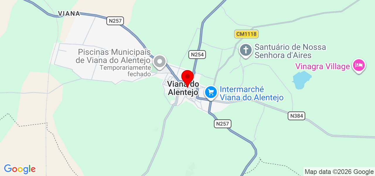 presta&ccedil;&atilde;o de servi&ccedil;os rural - Évora - Viana do Alentejo - Map
