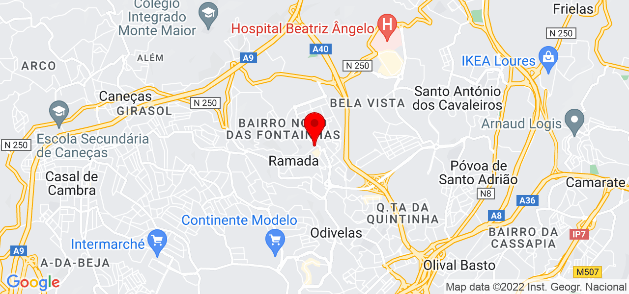 MilNal - Consultoria e Ag&ecirc;ncia de Marketing - Lisboa - Odivelas - Mapa
