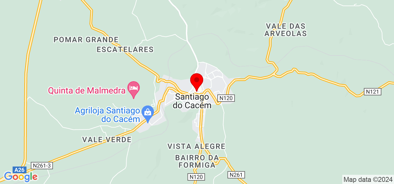 DT construções - Setúbal - Santiago do Cacém - Map