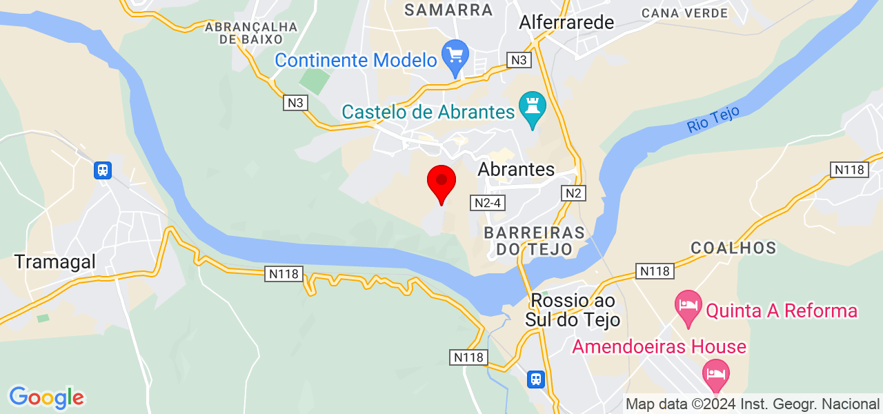 Elizabeth Rodrigues - Santarém - Abrantes - Mapa