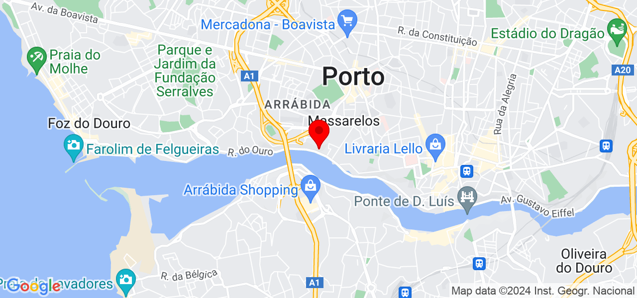 Aulas de t&ecirc;nis - Porto - Porto - Mapa
