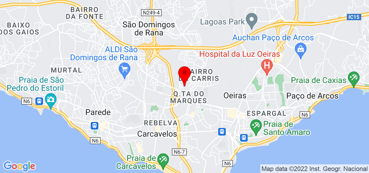 Patr&iacute;cia Vala - Lisboa - Cascais - Mapa