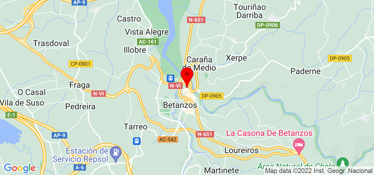 Erk - Galicia - Betanzos - Mapa