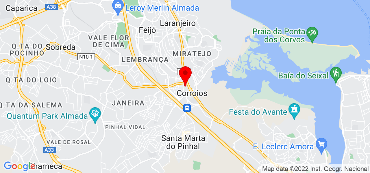 Jamylle Ribeiro - Setúbal - Seixal - Mapa