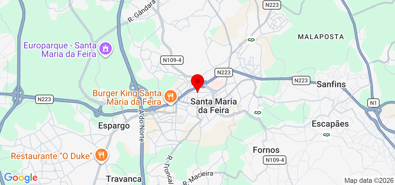 Cristóvão - Aveiro - Santa Maria da Feira - Mapa
