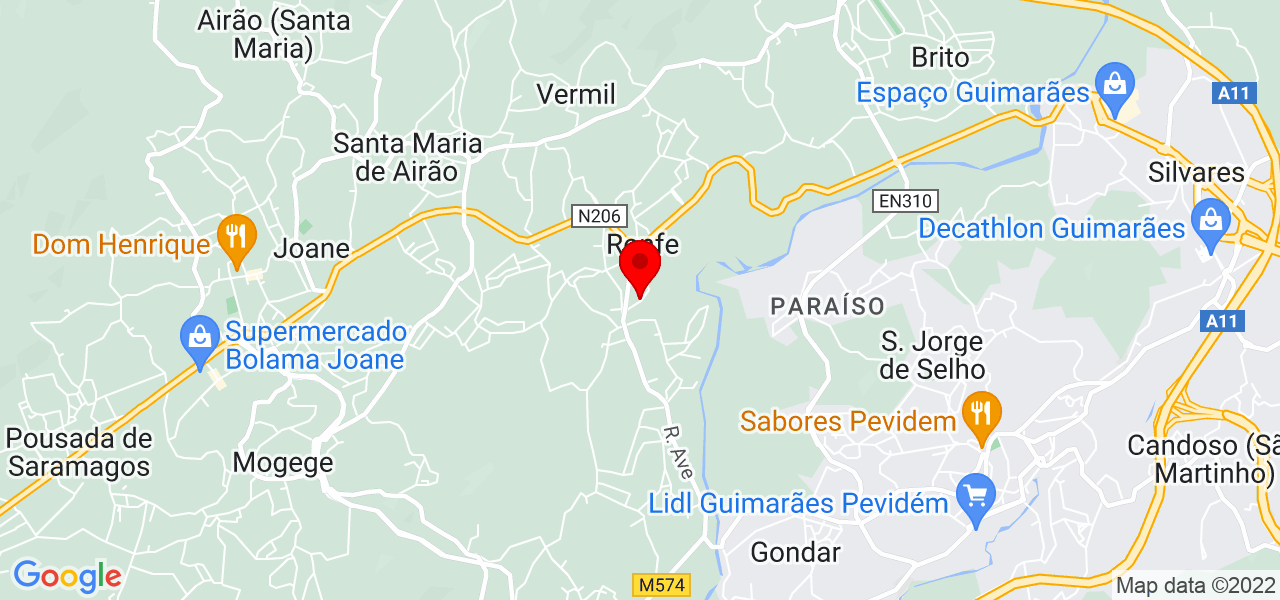 Alexandre Ribeiro - Braga - Guimarães - Mapa