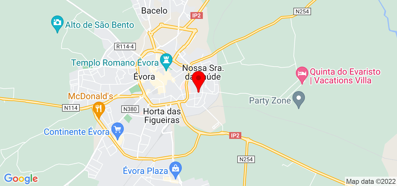 Cl&aacute;udia Far&oacute;fia - Évora - Évora - Mapa