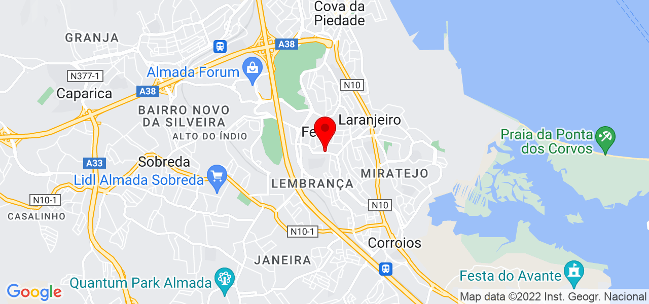 Maura Samara - Setúbal - Almada - Mapa