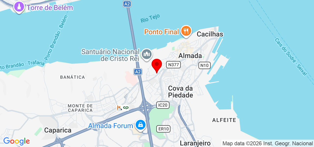 Adrya Albuquerque - Setúbal - Almada - Mapa