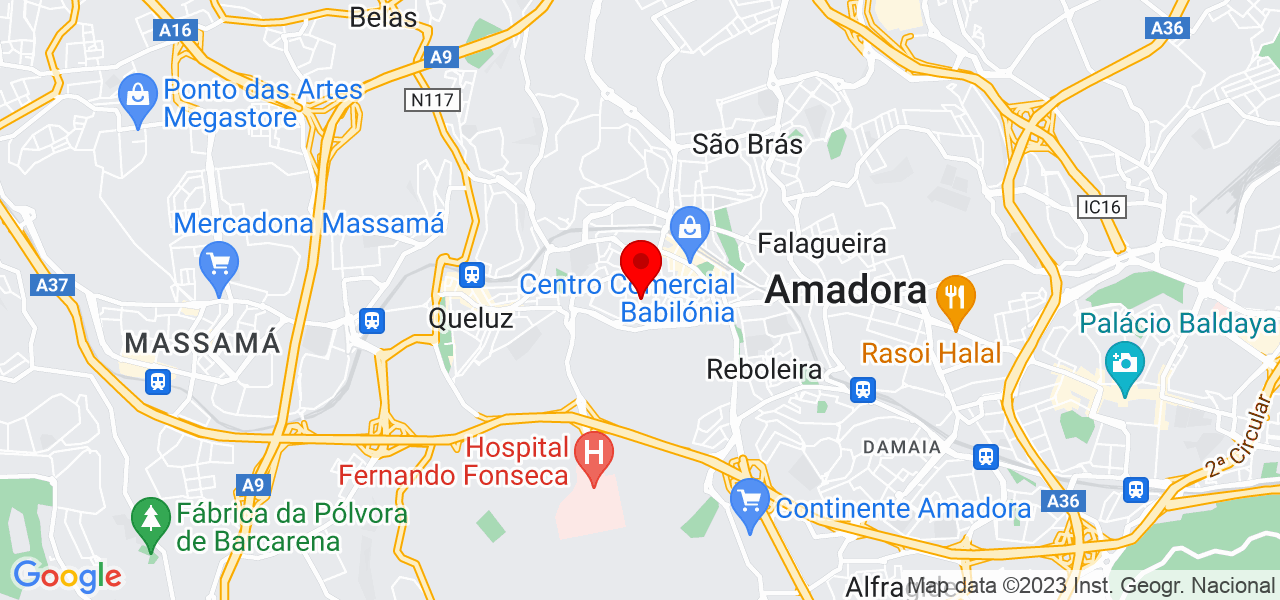 Rayane - Lisboa - Amadora - Mapa