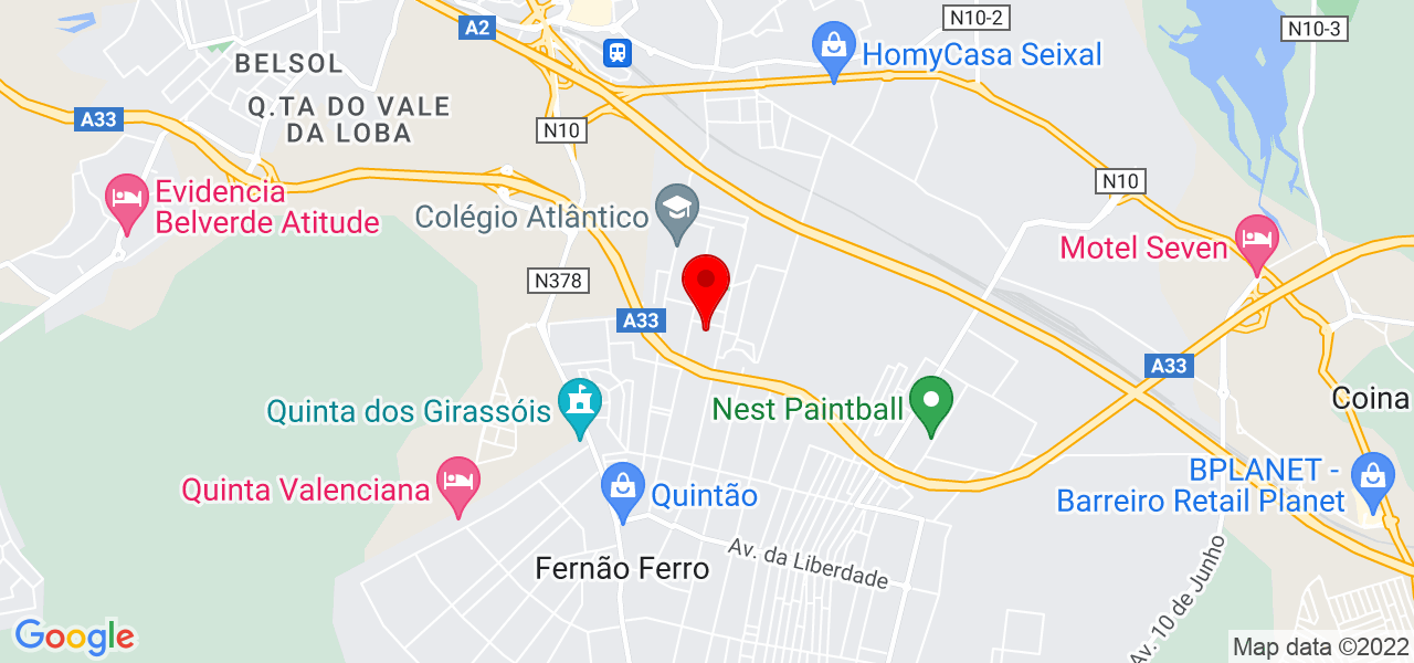 Andreia Pedreira - Setúbal - Seixal - Mapa