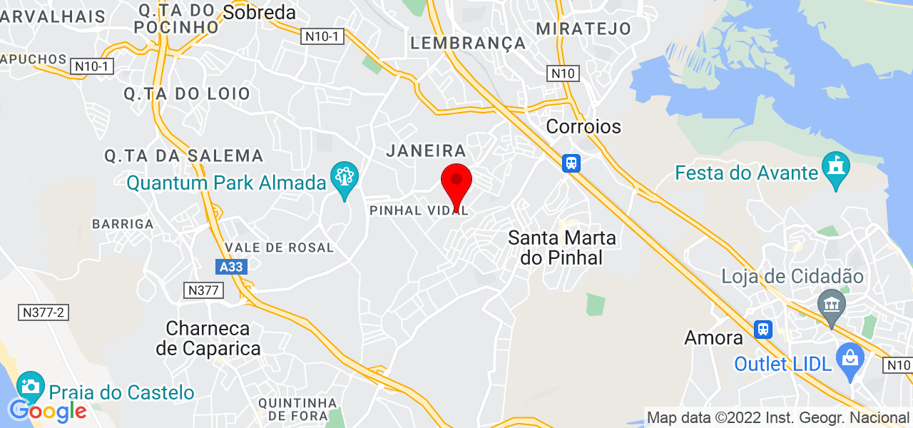 H&eacute;lio Amaral - Setúbal - Seixal - Mapa