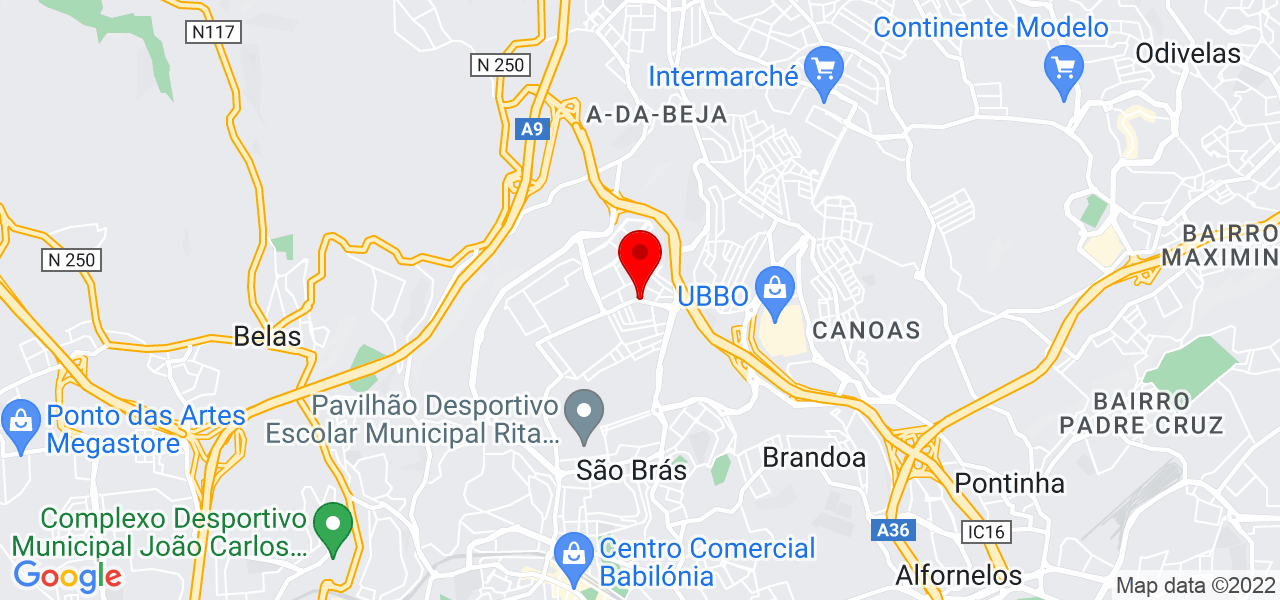 Rodrigo Monteiro dos Santos - Lisboa - Amadora - Mapa