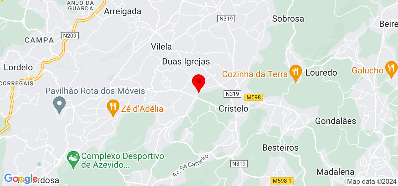 Ana Rocha - Porto - Paredes - Mapa