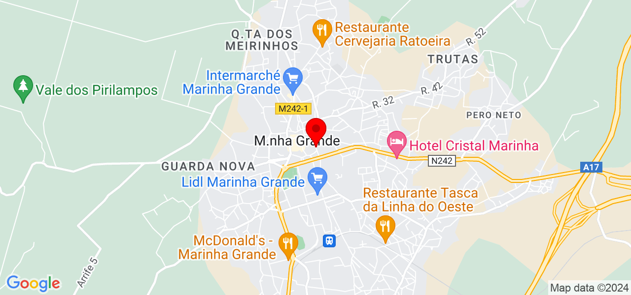 Fernanda Fran&ccedil;a - Leiria - Marinha Grande - Mapa