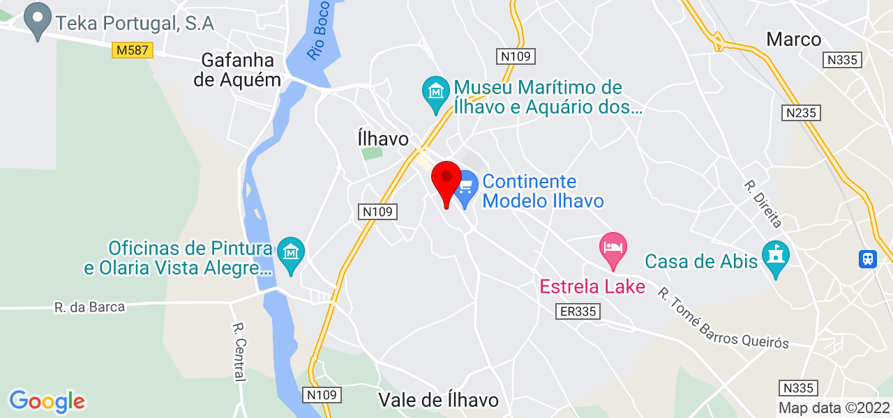 Katiane Novais de Melo Tavares - Aveiro - Ílhavo - Mapa