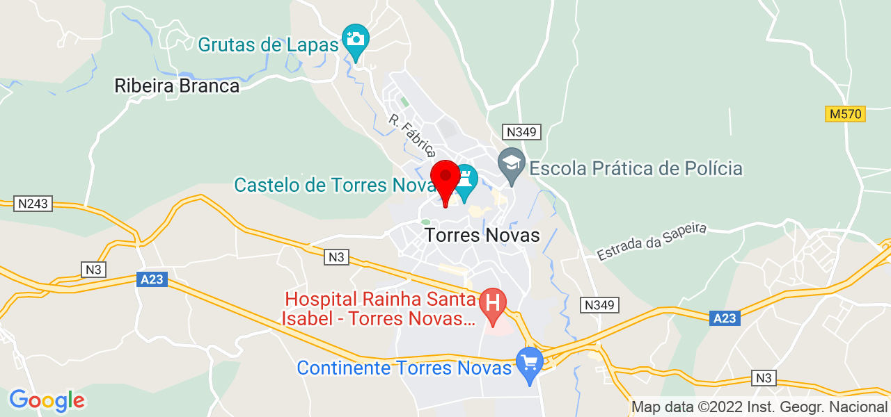 Conex&otilde;es - Santarém - Torres Novas - Mapa