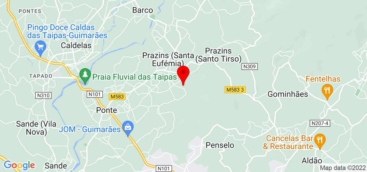 Diogo Rafael - Braga - Guimarães - Mapa