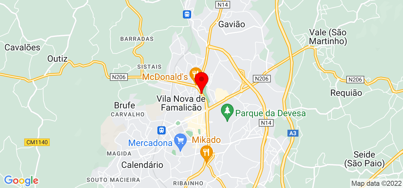 Juliana Pereira - Braga - Vila Nova de Famalicão - Mapa
