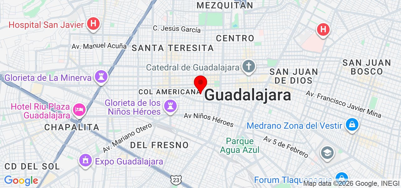 Alma Rodriguez - Jalisco - Guadalajara - Map
