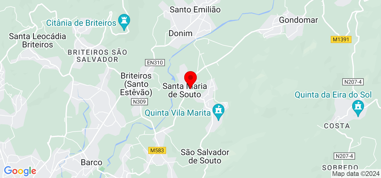 H&eacute;l&egrave;ne - Braga - Guimarães - Mapa
