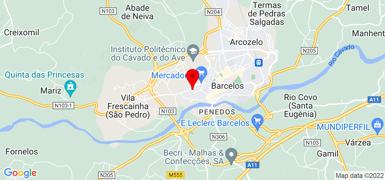 Claudina Martins - Braga - Barcelos - Map