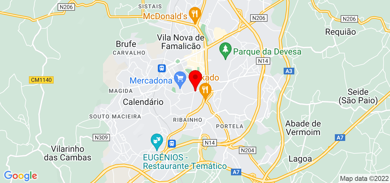 Gabriela Nogueira - Braga - Vila Nova de Famalicão - Mapa