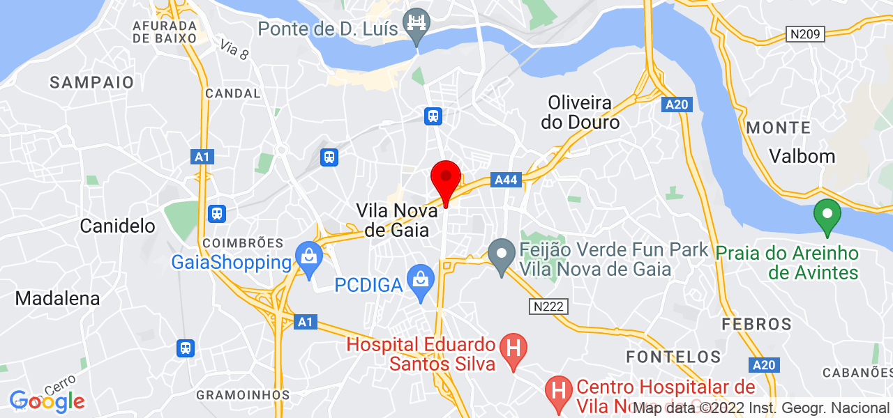 Gizele - Porto - Vila Nova de Gaia - Mapa