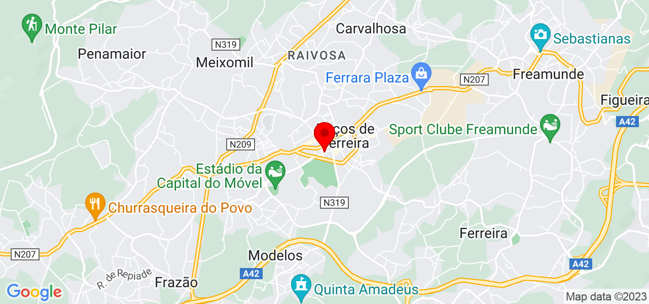 Art &amp; Madeira - Porto - Paços de Ferreira - Mapa