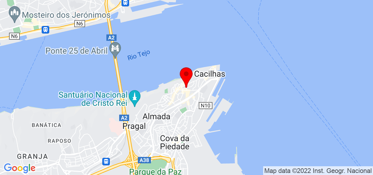 Cubo alpinismo - Setúbal - Almada - Mapa