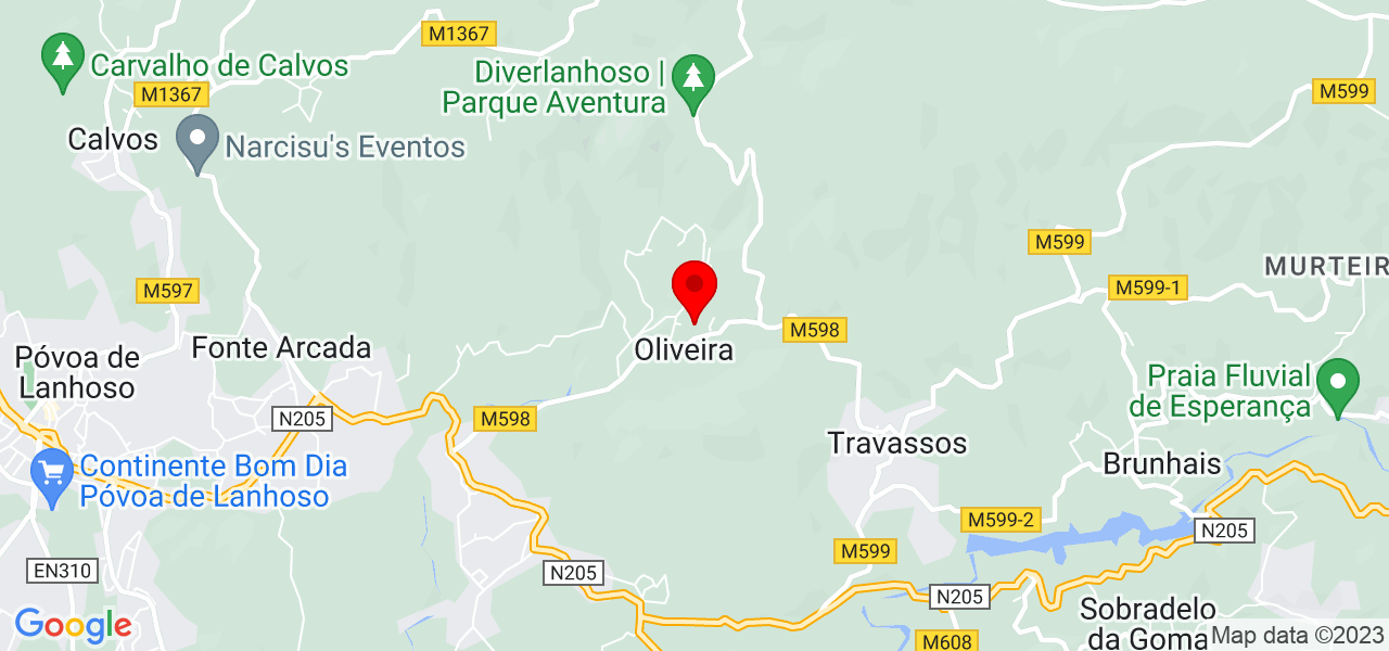 Cl&aacute;udia Rodrigues - Braga - Póvoa de Lanhoso - Mapa