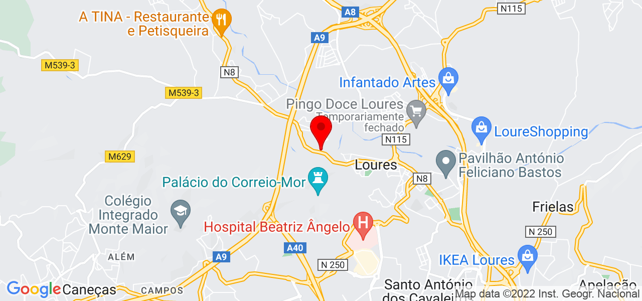 GRUPO MG PRESTA&Ccedil;&Atilde;O DE SERVI&Ccedil;OS - Lisboa - Loures - Mapa