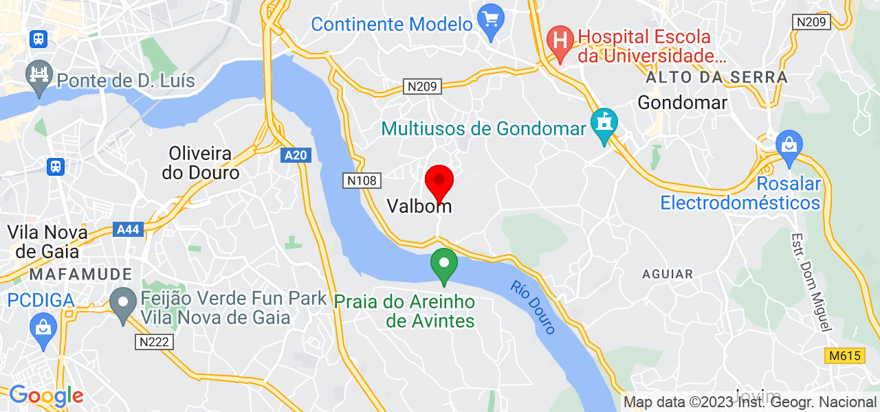 Jos&eacute; Moreira - Porto - Gondomar - Mapa