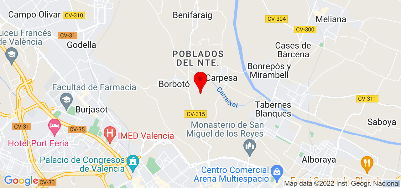 CAMILO HENAO entrenador - Comunidad Valenciana - Valencia - Mapa