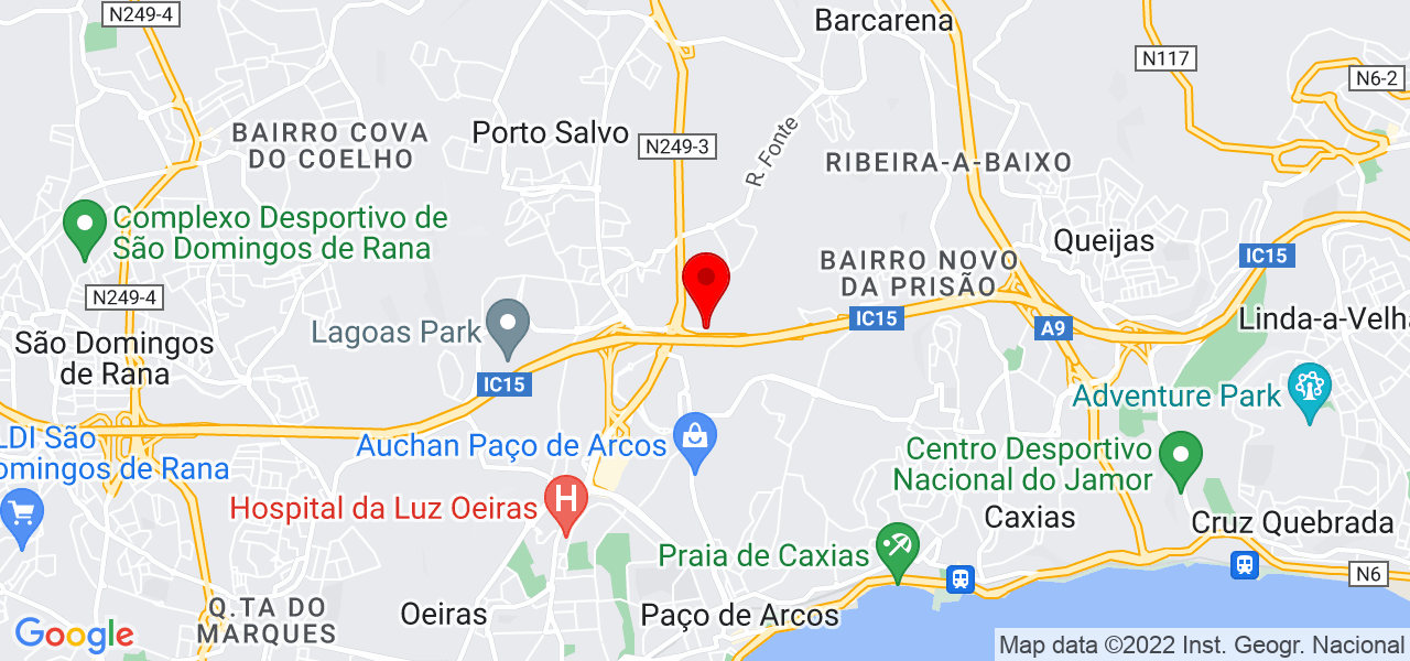 Rui Alves - Solu&ccedil;&otilde;es de Transporte - Lisboa - Oeiras - Mapa
