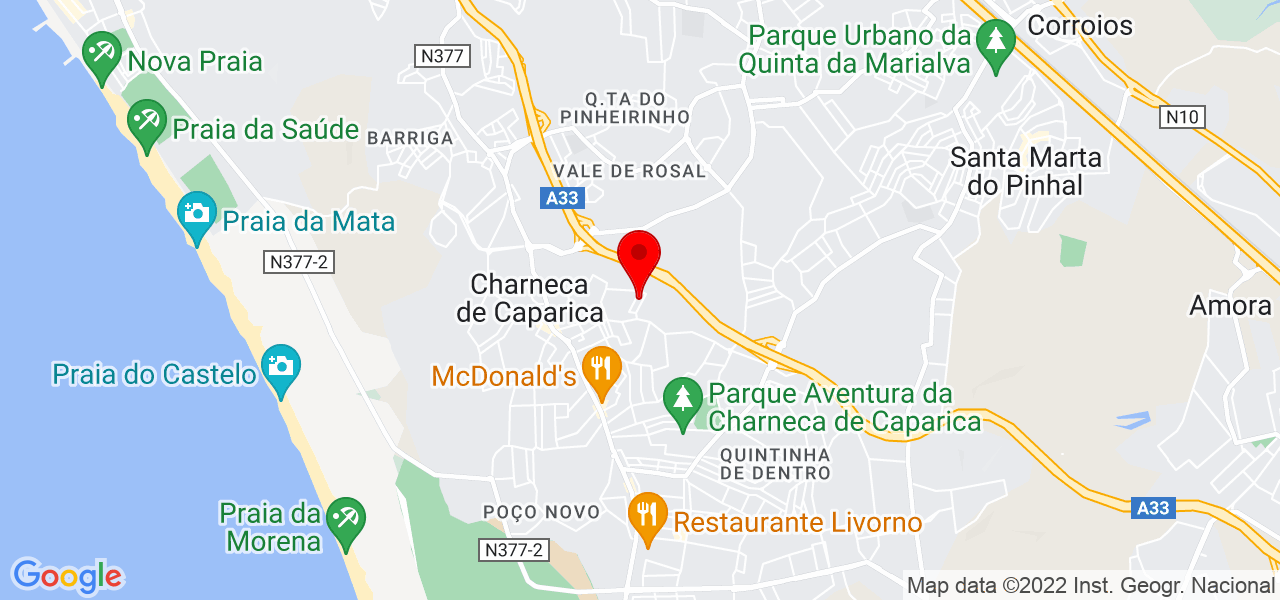 Arquiteto - Setúbal - Almada - Mapa