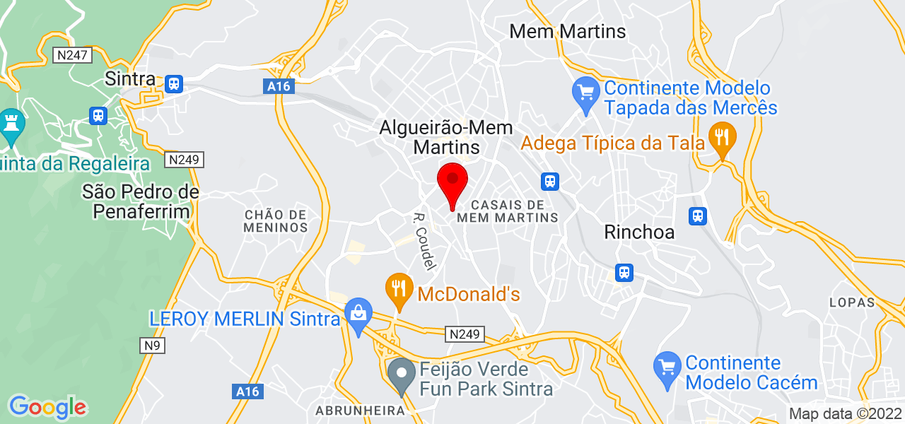 Agostinho Melo - Lisboa - Sintra - Mapa