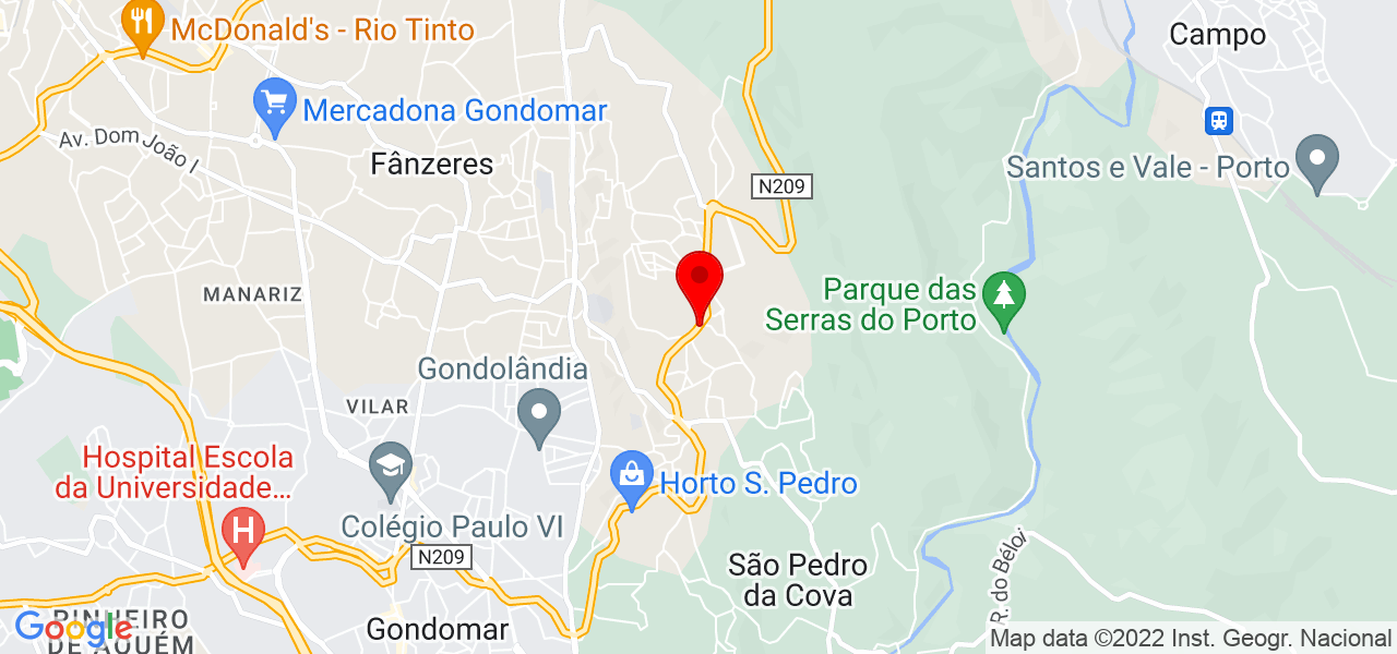 M&aacute;rcia Abrantes - Porto - Gondomar - Mapa