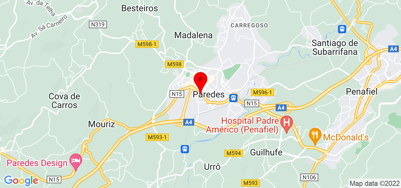 Ana cabeleireiros - Porto - Paredes - Mapa