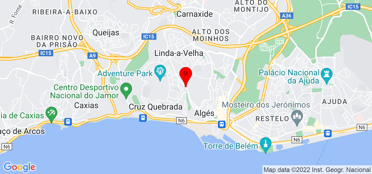 Servi&ccedil;o Expresso 24h - Lisboa - Oeiras - Mapa