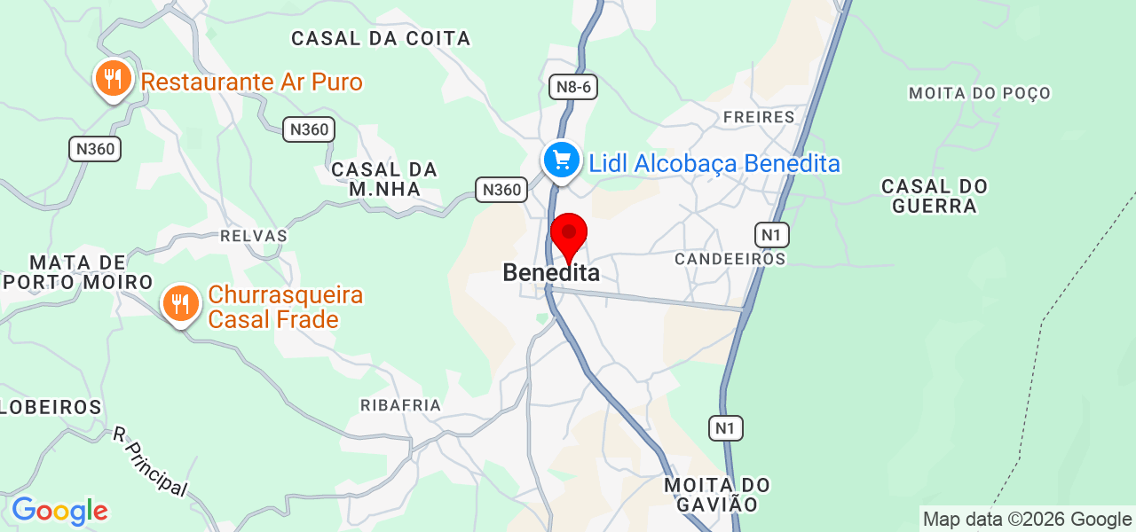 Paloma Almeida - Leiria - Alcobaça - Karte